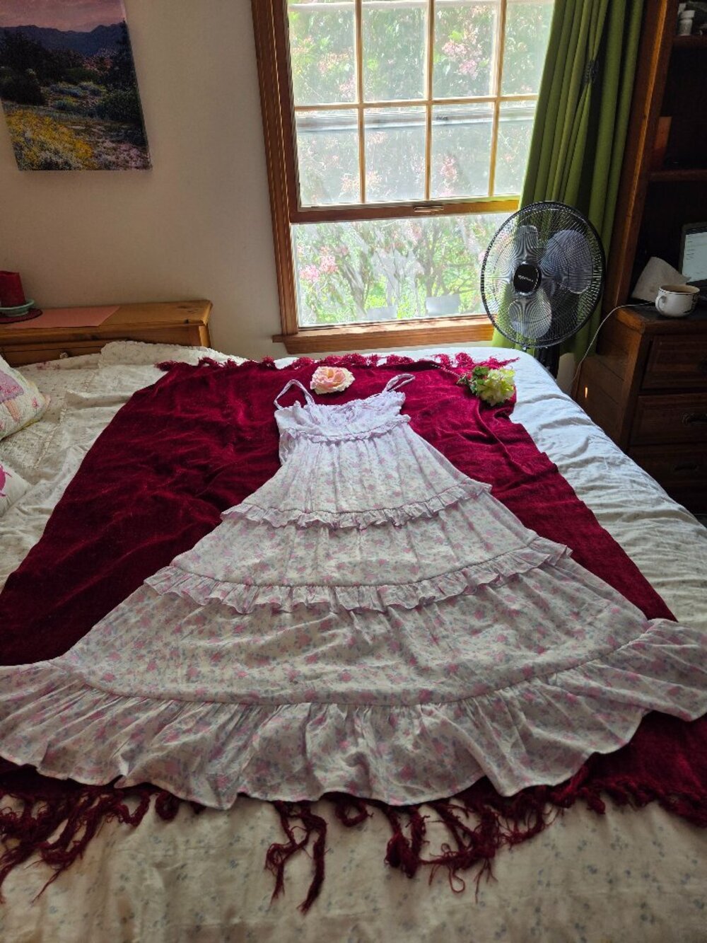 ALTARD STATE ADORABLE MULTI TIERED FULL SWEEP RUFFLE BEAUTY MAXI SZ SMALL